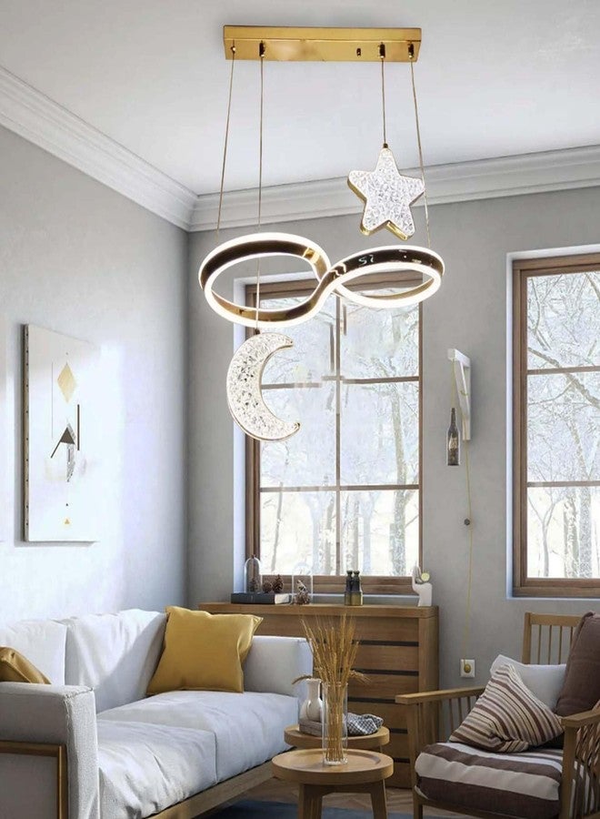 Avior Mood & Star Design LED Chandelier for Dining Table, Height-Adjustable Pendant Light for Breakfast Table, Hanging Light for Home Decoration (CH32) - Image 1